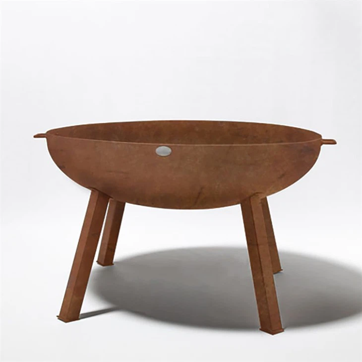 Corten Çelik Düşük Dumanlı Ateş Çukuru GN-FP-320-F Dört Ayaklı