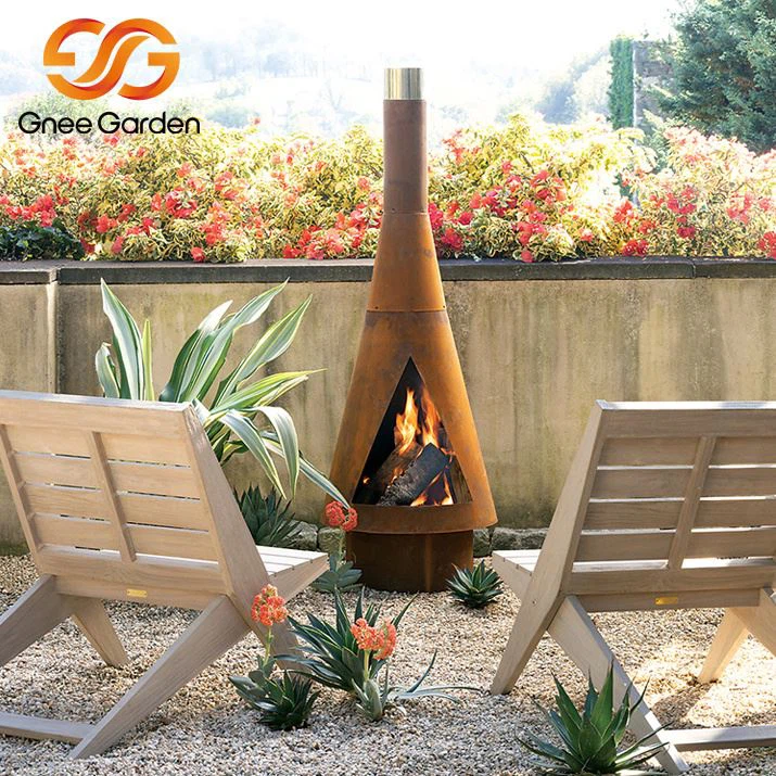 Corten Çelik Dış Mekan Şömineleri