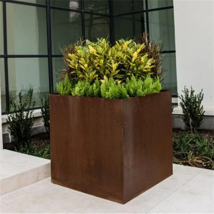 Corten Steel Outdoor Flowerpots Planter