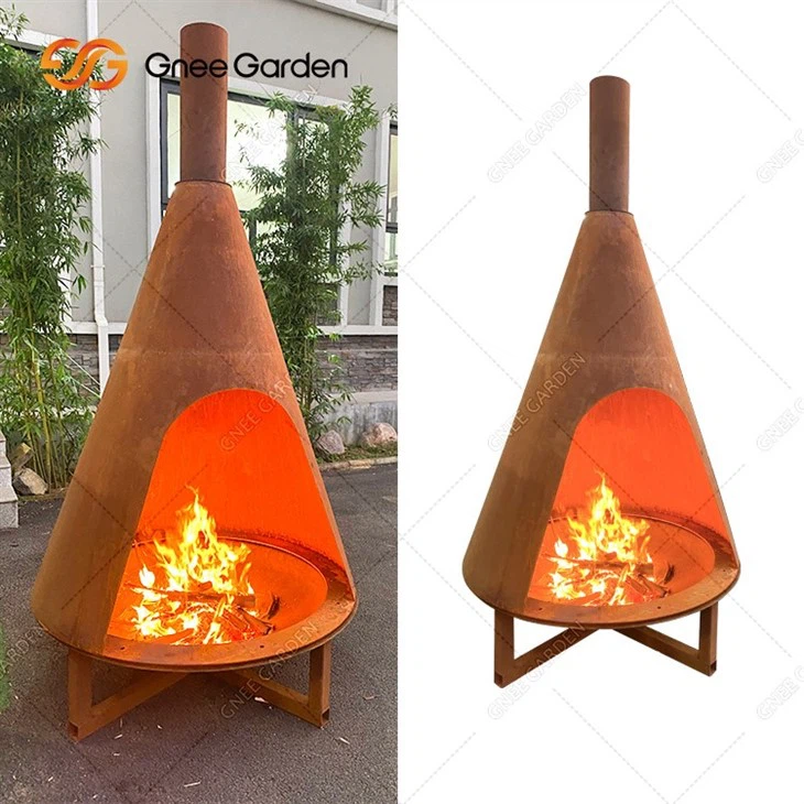 Metal Decorative Wood Burning Fireplaces For Outdoor