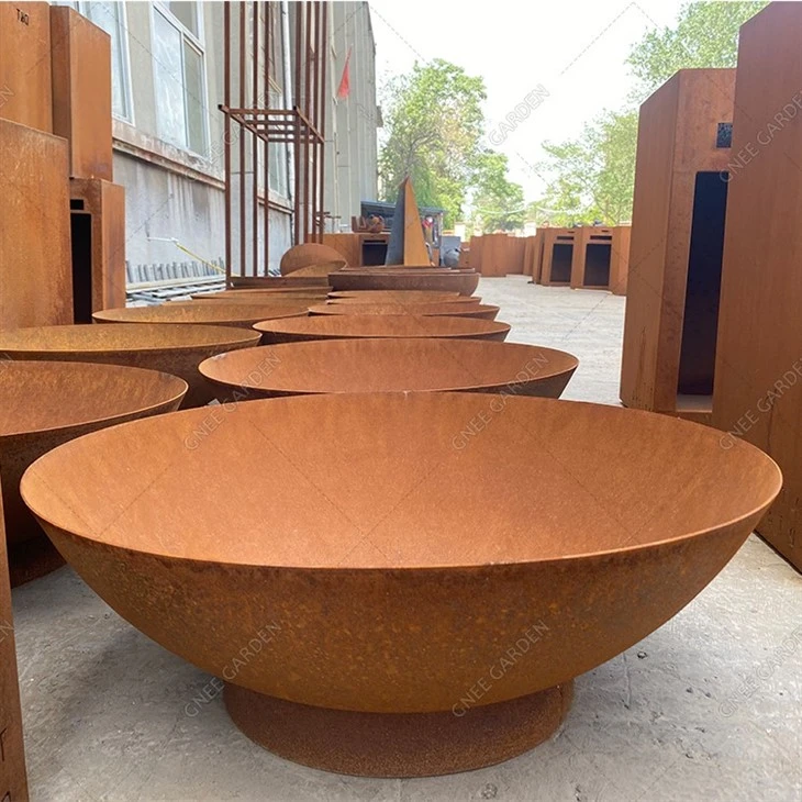 Oem Fire Heater Weathering Steel Nature Gas Metal Indoor Outdoor Fire Pit