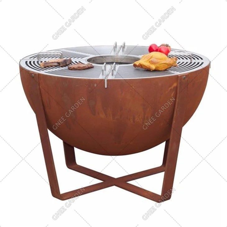 Outdoor Corten Steel Fire Pit BBQ Brazier