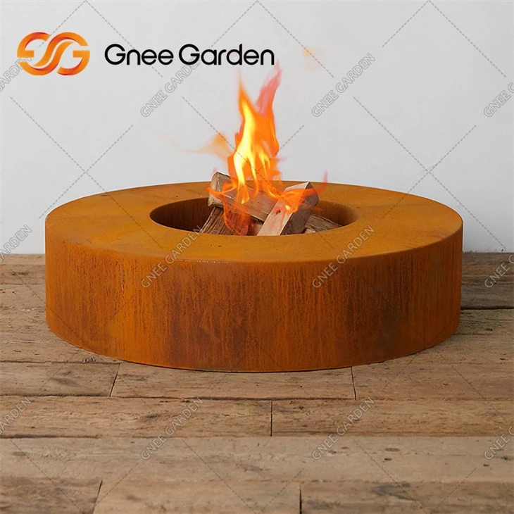 Dış Mekan Ateş Çukurları Odun Yakma Mangalı Corten Steel