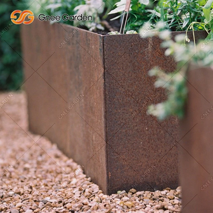 Ekici Pot Çelik Corten Çelik Saksı Büyük Saksı