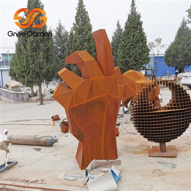 Corten Dış Mekan Metal Bahçe Sanatı