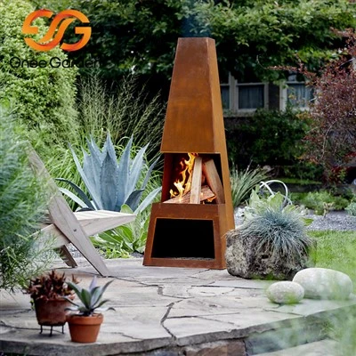 Corten Çelik Şömine Dışı
