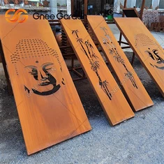 Corten Çelik Bahçe Ekranı Dekoratif