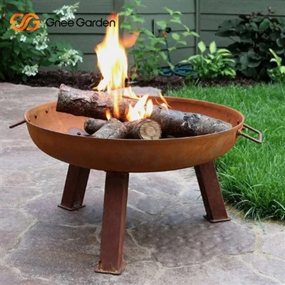 Corten Çelik Metal Ateş Çukuru Kase Dış Mekan