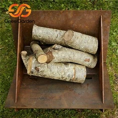 Corten Steel Dış Mekan Ahşap Yakma Ateş Çukuru