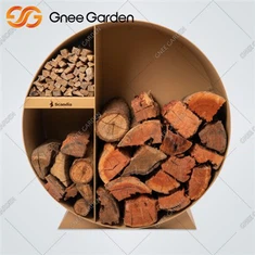 Dış Mekan Yakacak Odun Rafı Kullanarak Dayanıklı Kapalı Yakacak Odun Depolama Rafları