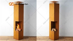 Pas Çelik Ateş Çukurları Dikdörtgen Şömine Dış Mekan