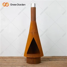 Dış Mekan İçin Corten Çelik Şömine