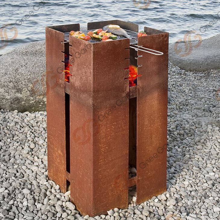 Eşsiz Ürünler Açık Mutfak İçin Corten Grill Barbekü