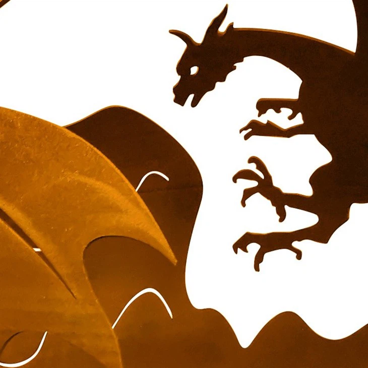 Outdoor Corten Steel Fire Sphere Corten Steel Hemisphere Corten Steel Fire Ball