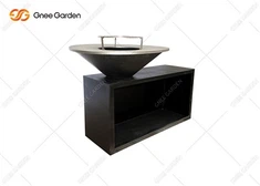 Corten Çelik Barbekü Mangal Ateş Çukuru Corten Çelik Barbekü Izgara Barbekü Dış Mekan