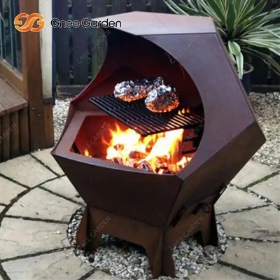 Corten Çelik Taşınabilir Kömür Izgarası