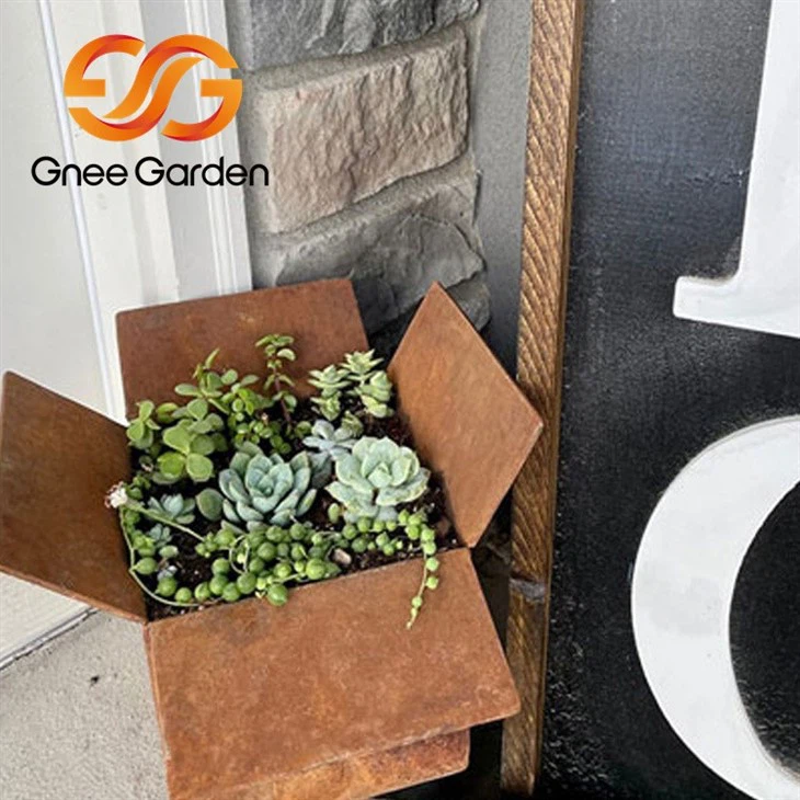 outdoor corten steel planters