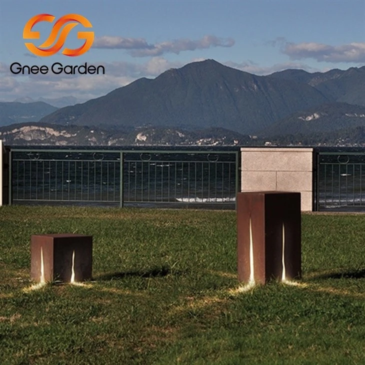 Corten led bollard lights
