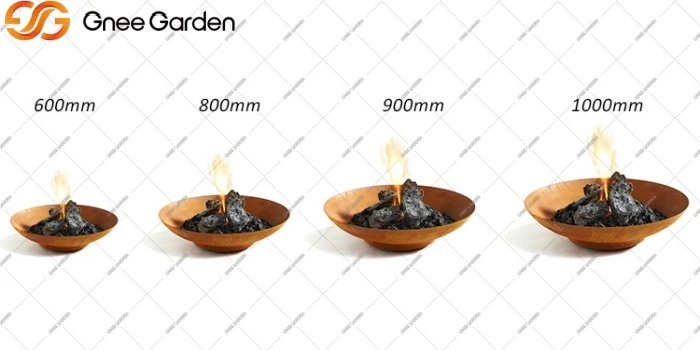 Corten steel wood burning fire pit Corten steel wood burning fire pit