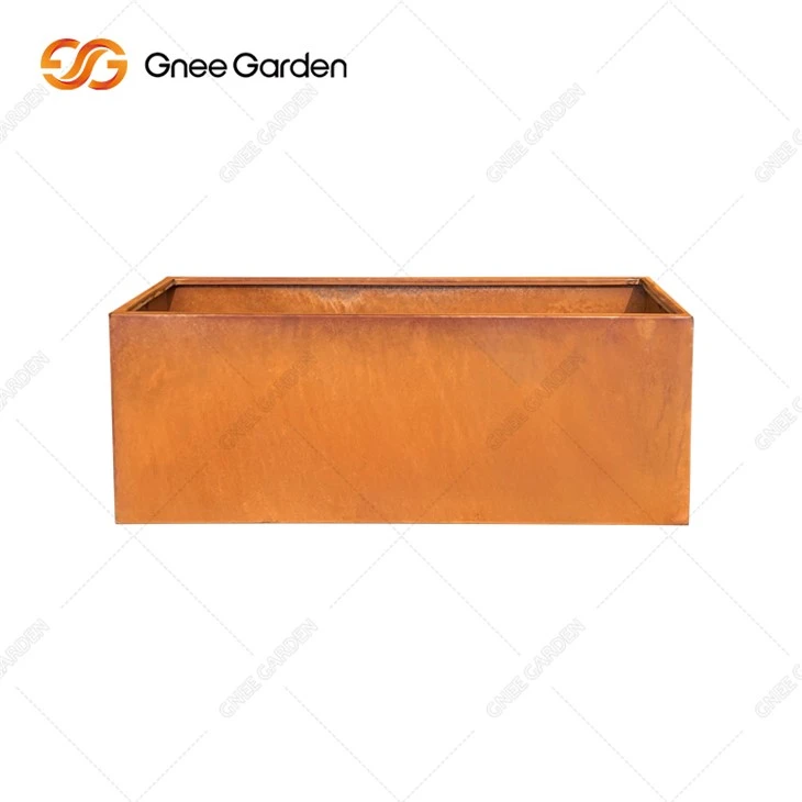 Bitkiler İçin Dış Mekan Dekoratif Corten Çelik Ekici Pot