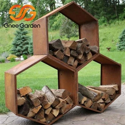 Corten Çelik Kütük Tutucu