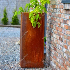 Bahçe Saksı Tedarikçisi Metal Saksılar Corten Çelik Bitki Saksıları Çiçek Ekici